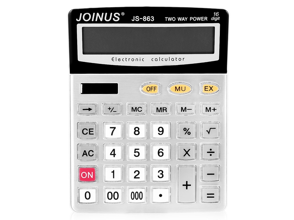 Calculadora Eletrônica Js-863 Bateria Botões Grandes Multifuncional