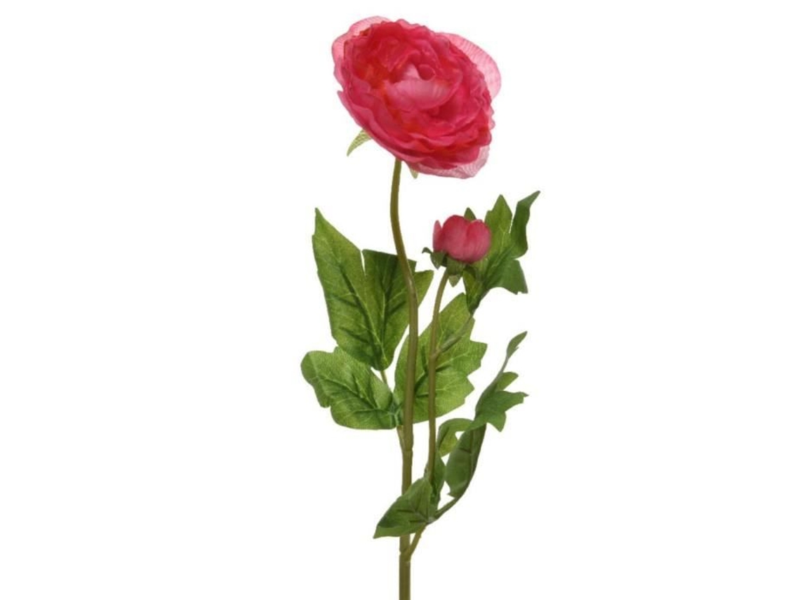 Flor Artificial Bsico Ranunculus 57 Cm Vermelho Realista Basic