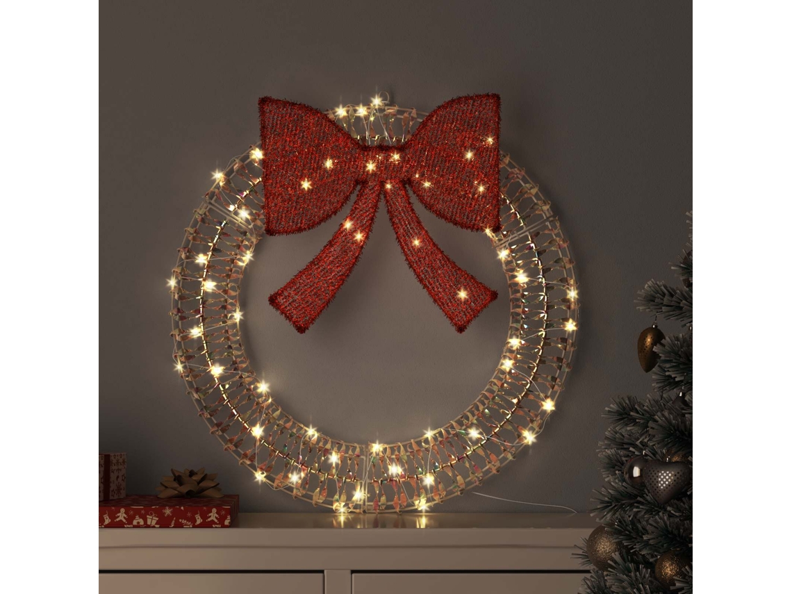 Vidaxl Guirlanda 60 Led Branco Quente 76 X 76 X 8 Cm Pet