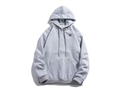 2026 sudadera com Capuz Térmica Usb Unissex de Algodão e Lã Grossa para Inverno e Outono Casual Cinza com Zíper e Bolsos