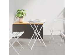 Vidaxl Mesa De Esplanada Branco Ø 50 X 71 Cm