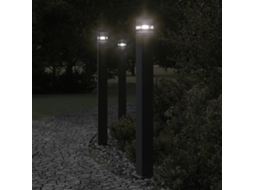 Vidaxl Candeeiro De Chão Para Exterior 110 Cm Alumínio Preto