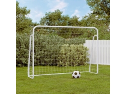 Vidaxl Baliza De Futebol Com Rede 214x75x152 Cm Aço/poliéster Branco