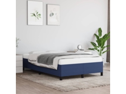 Vidaxl Estrutura de Cama Sem Colchão 120x190 Cm Tecido Azul