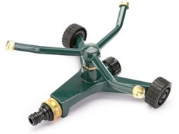 Rociador de Jardim Giratório de Cobre, 360°, con Ruedas, Automático, para Jardim y Césped S/MARCA