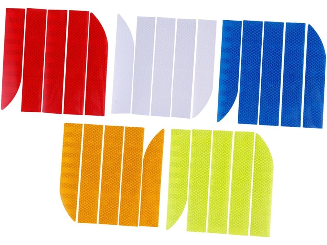 Conjunto De 5 Adesivos Refletivos Para Porta-malas De Carro - Adesivos Para Visão Noturna