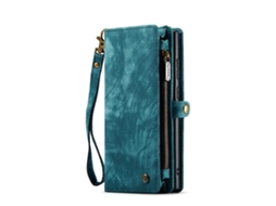 Capa Flip Para Celular, Nova Carteira Com Zíper, Capa De Couro Magnética Multifuncional.azul - Samsung A55