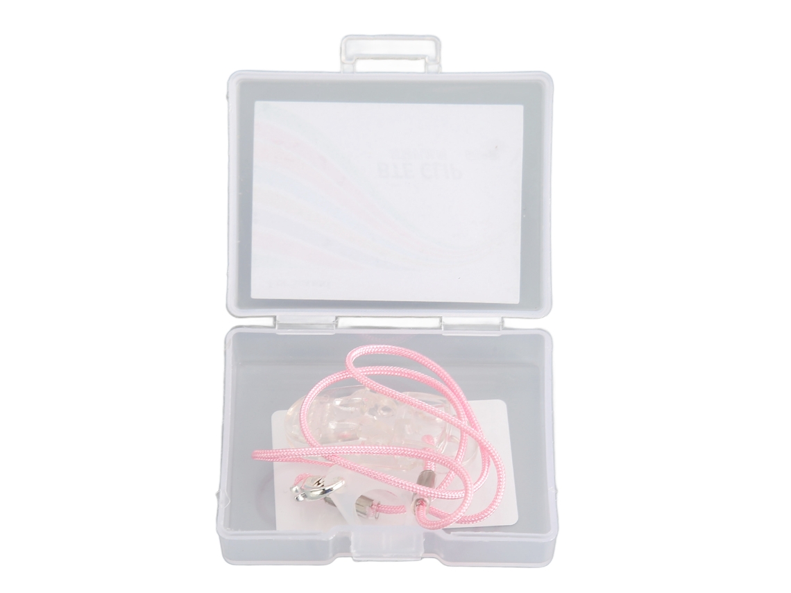 Suporte Para Aparelho Auditivo Transparente Com Clipe E Cordão Rosa Em Nylon, Fácil De Fixar, Cordão Para Trabalho Ao Ar Livre