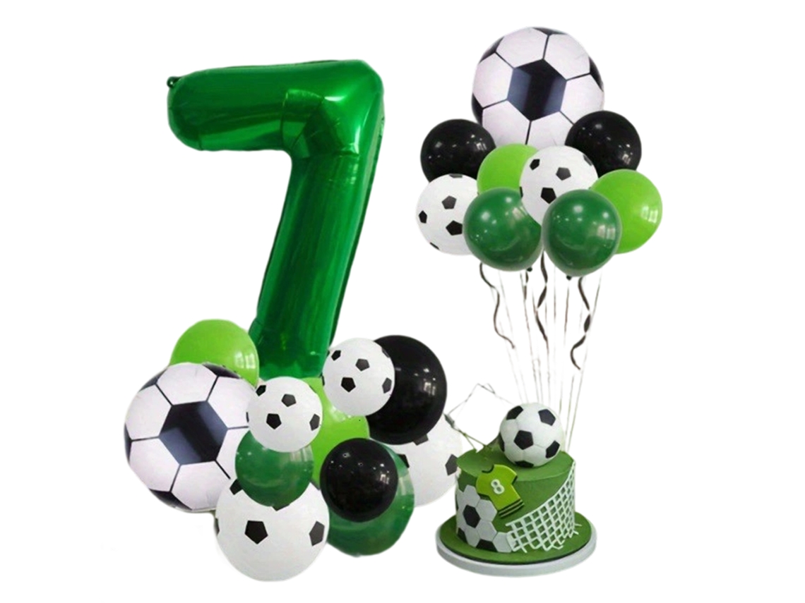 23 Balões Número 7, Decoração De Aniversário Com Tema Futebol Para Meninos, Ideal Festa 7 Anos, Perfeita Fãs E Da Copa Do Mundo.