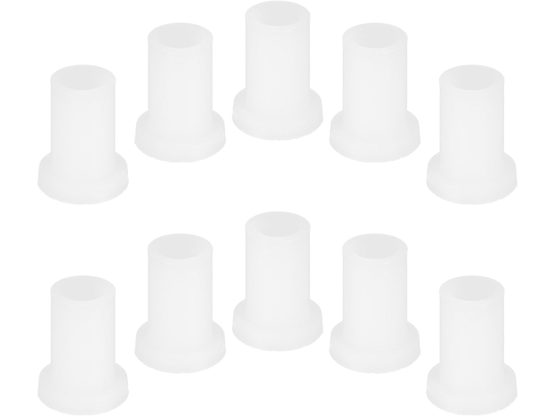 Conjunto De 10 Buchas Substituição Para Dobradiças Portas Geladeira, Em Plástico Branco