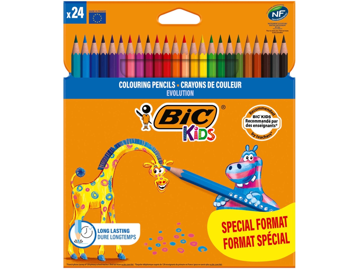 Lápis de Cor Kids Evolution BIC