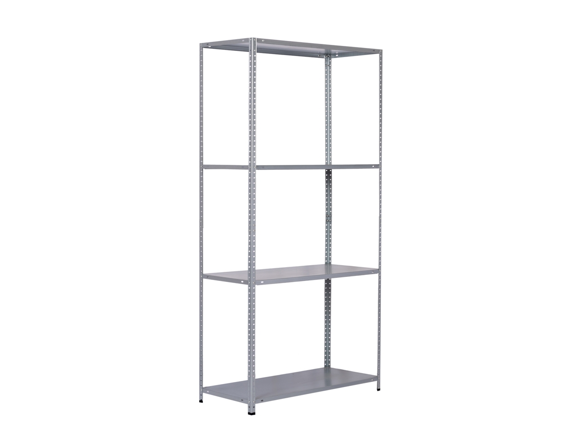 Galvanized Metal Shelf Nils Solid 137 70X30X137 Cm Com 4 Suportes De Aço Galvanizado Até 200 Kg