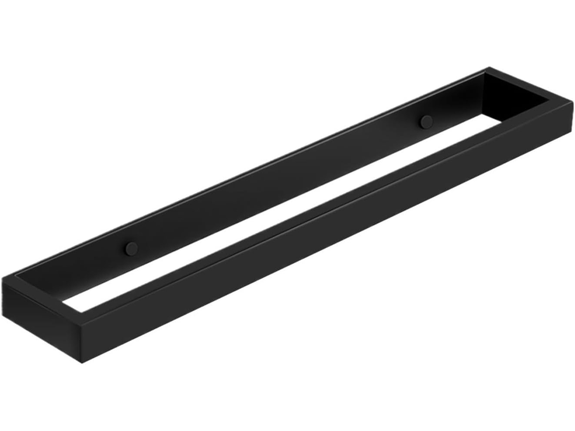 Suporte Para Toalha De Banheiro 30cm Com Argola, Trilho Preto Em Aço Inoxidável Para Montagem Na Parede, Ideal Para