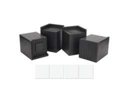 Elevadores de móveis quadrados - Conjunto de 4 elevadores de sofá, cama e cadeira pretos de 4 polegadas para consertar pés pequenos e pontudos