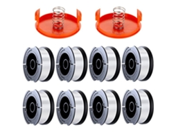Pacote com 8 carretéis de linha de aparador compatíveis com cortadores de grama Black and Decker, carretel de linha de aparador A6481 e A6485 de 1,65 mm.