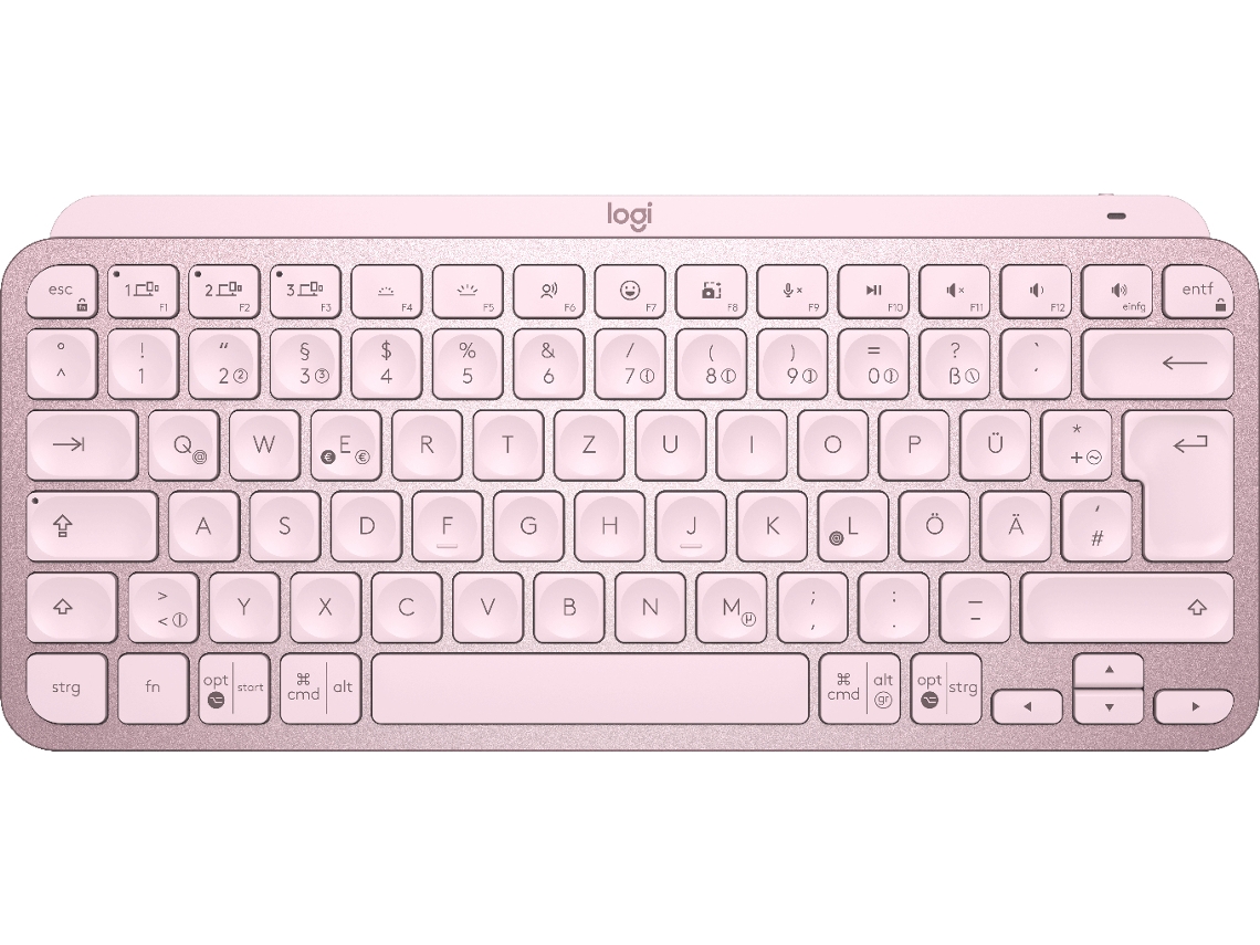 LOGITECH Mx Keys Mini Teclado Rf Wireless Bluetooth Qwertz Alemão Rosa