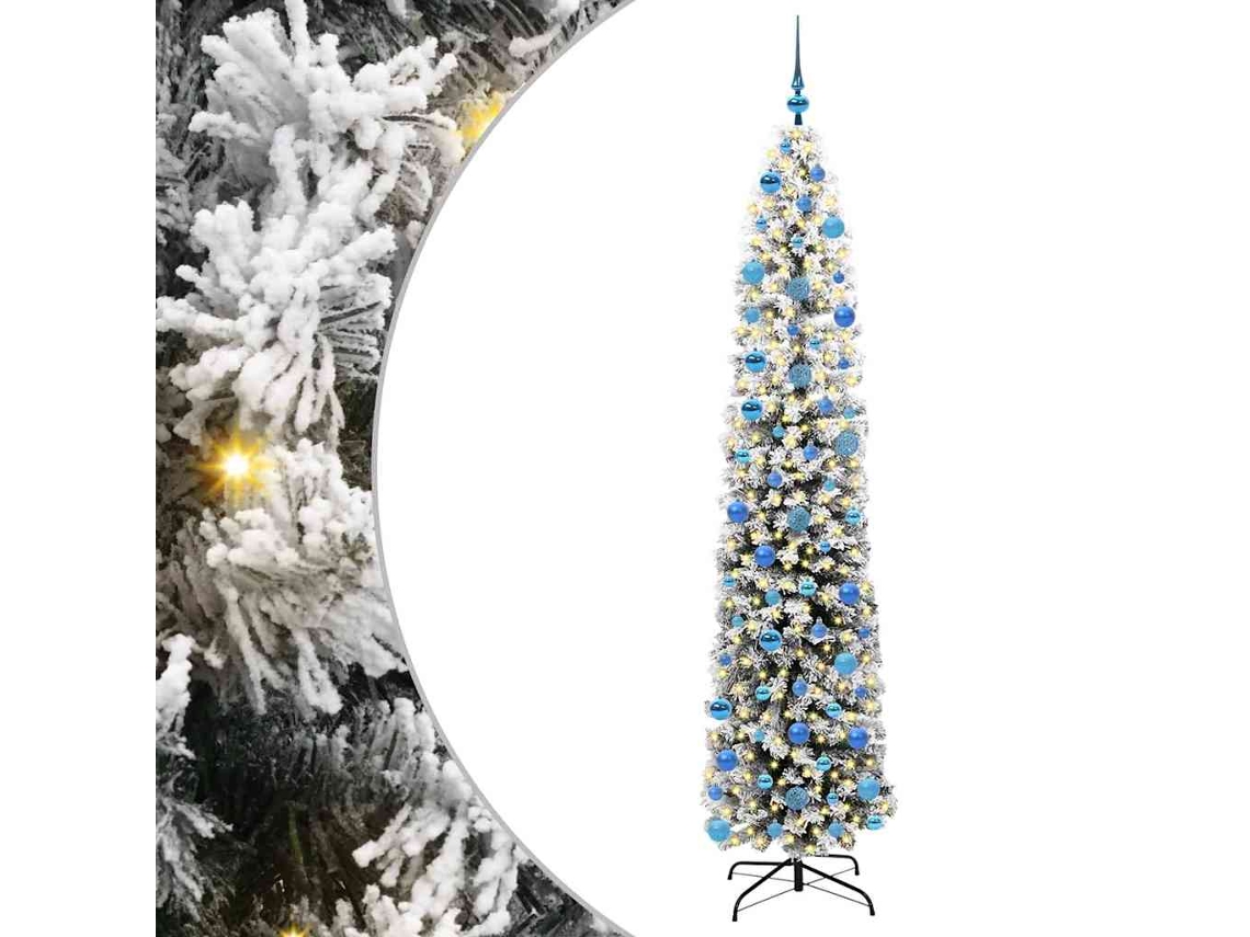 Vidaxl Árvore De Natal Artificial Verde 240 Cm Pvc E Aço E Plástico