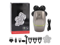 Maquinilla De Barbear Elétrica De 6 Lâminas Impermeável Ipx6 Recarregável Usb Kit Multifuncional De Barbear