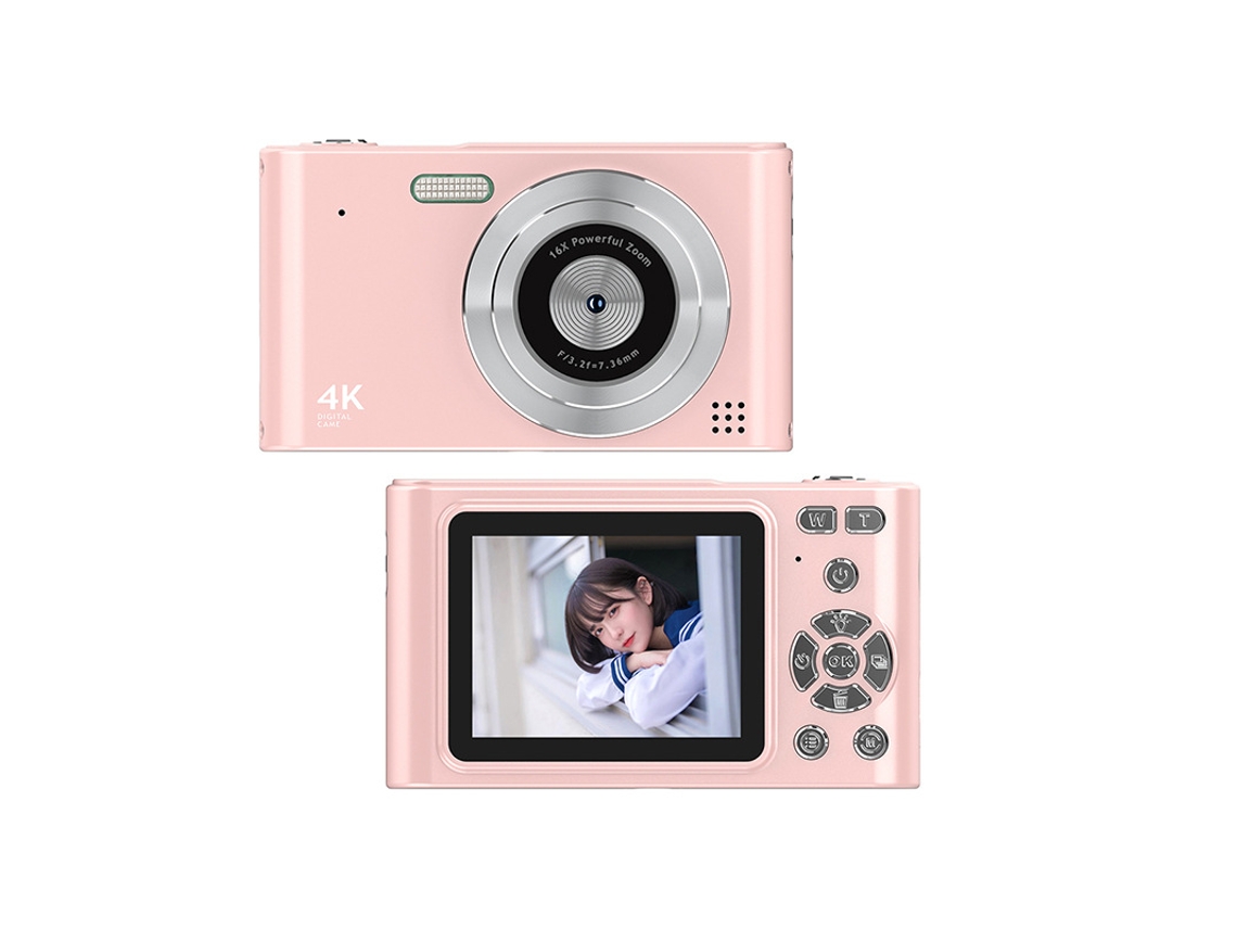 Nova Câmara Digital Retro 4k De Entrada Com Sensor Ccd, Ãtima Opção Para Oferecer Rosa Cartão De Memória De 32 Gb Leitor De Cartões Sfushos