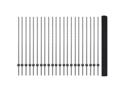Conjunto 1 Cerca Externa Vidaxl Cinzento Aço (50 X 1,4 M)