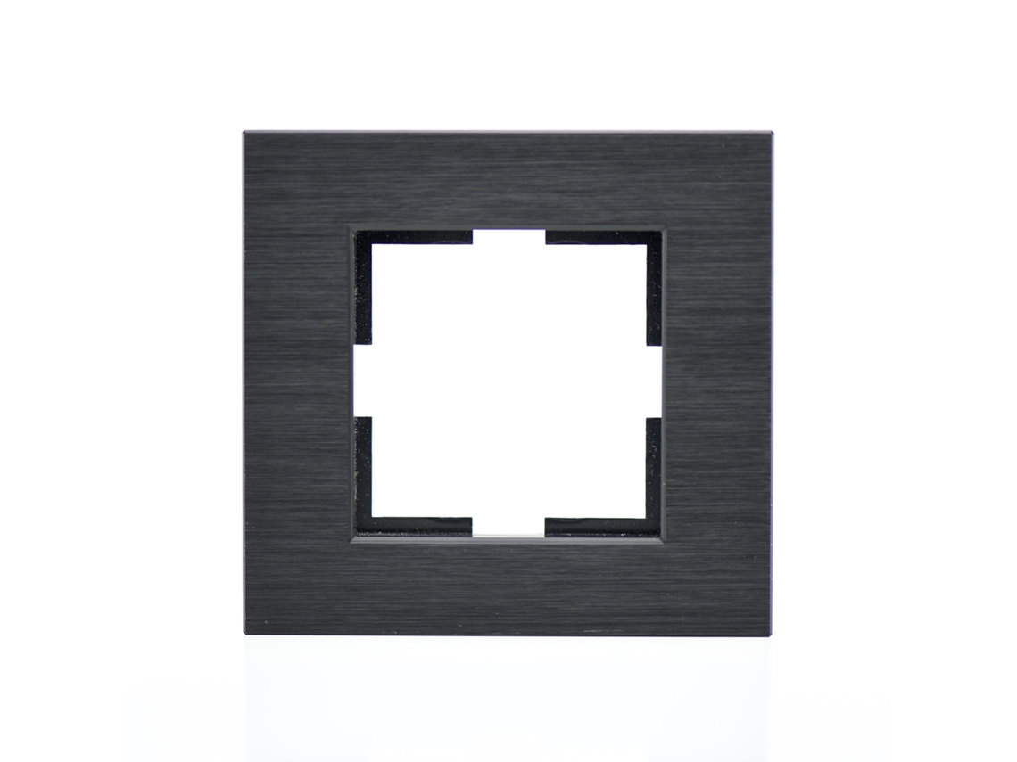 Placa de Acabamento de Metal Preto 1 Post 84X87X10Mm