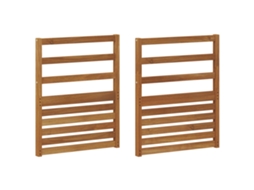Vidaxl Apoios De Braço 2 Pcs Castanho 59 X 4 X 73 Cm