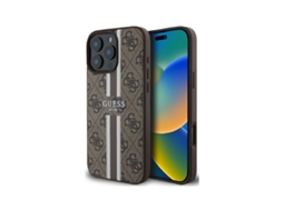 Capa Magsafe para iPhone 16 Pro GUESS Castanho