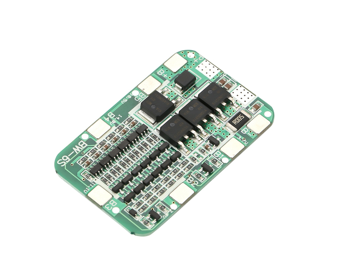 Placa De Proteção Bms Para Baterias Li Ion 18650 6s 12a 22v 24v Placa Pcb