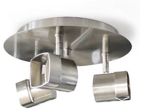 Plafon  Moka (Prateado - GU10 - 60 W - Aço)