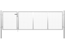 Garden Gate, Garden Gates Vidaxl Prateado Aço (350 X 100 Cm)