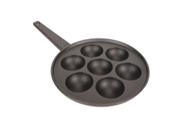 Frigideira de Ferro Fundido Antiaderente para Takoyaki 7 Furos | S/MARCA