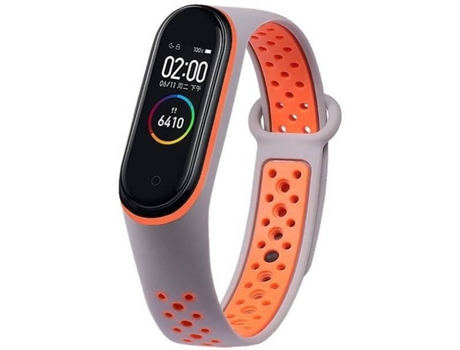 Bracelete Xiaomi Mi Band 4/3 LMOBILE Band Strap Dots (Cinzento e Laranja)