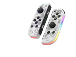 Controlador Sem Fio Compatível Com Switch, Rgb Branco, Bluetooth, Vibração, Sem Marca, Não Original Duas Alças