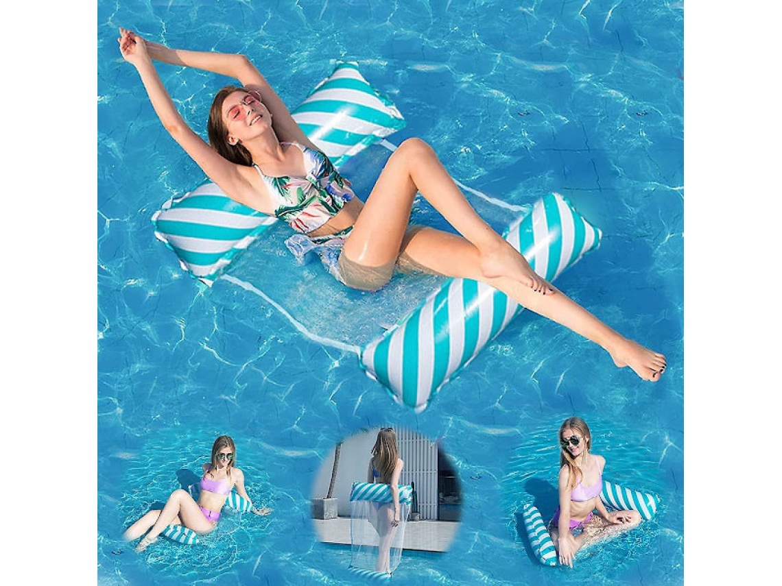 Rede Inflável Flutuante, Piscina 4 Em 1, Ultraleve E Dobrável.