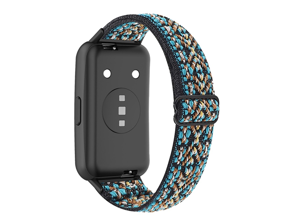 Bracelete de Nylon Elástico Ajustável Elástico para Huawei Band 7 Marrom