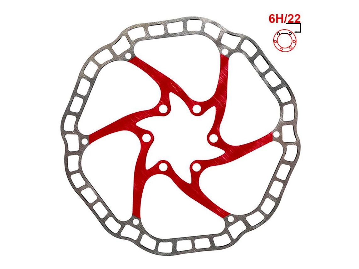 Disco De Freio Ewd001 140mm 6h Vermelho