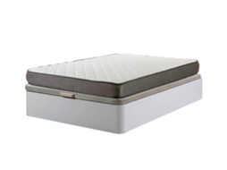 Sommier Atenas Branco 90X190Cm Colchão Básico 18Cm SALDOSYSTOCKS