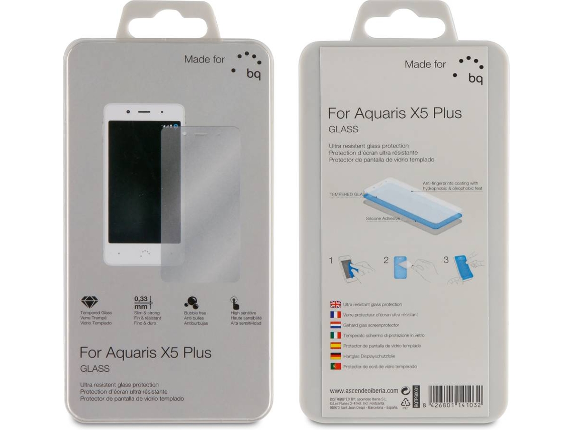 Pelicula de Vidro MUVIT Aquaris X5 Plus