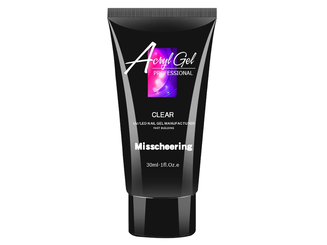 Cola profissional de 30ml para alongamento rápido de unhas, gel construtor de manicure cristal UV 1 transparente