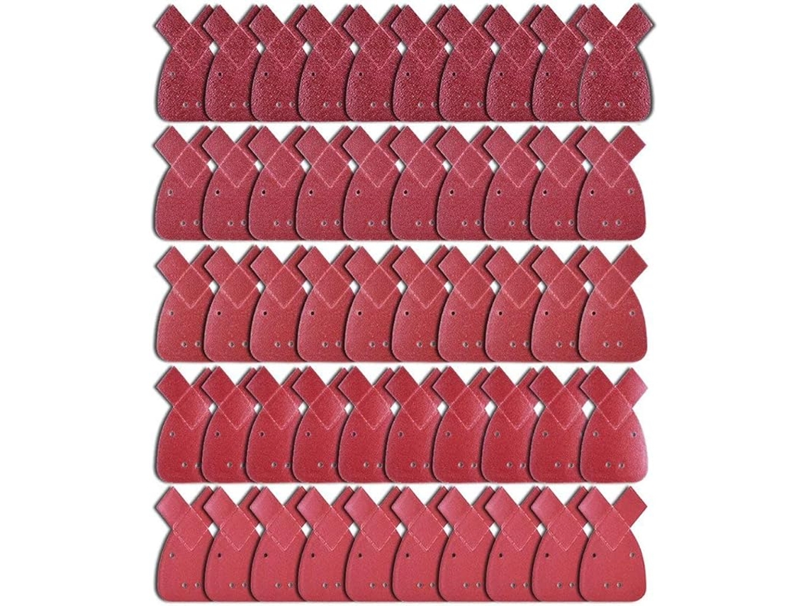 50 Lixas de Coelho com 4 Furos, 10 Grãos 40/60/80/120/240 BRILVIBERA