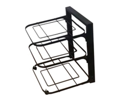 Eyf prateleira de Armazenamento de Cozinha Aço Carbono 3 Camadas Suporte para Panelas e Frigideiras 45x24x7cm