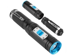 Lanterna Mergulho 1300lumens 50m Bateria Subaquatica Preto Yizhood