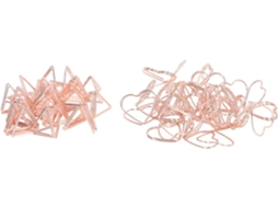 Clips De Papel 3d Fofos E Duráveis Em Formato Coração Triângulo Organização Arquivos, Pacote Com 100 Clipes De