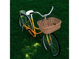 Vidaxl Cesto Bicicleta Com Cobertura 50x45x35 Cm Salgueiro Natural