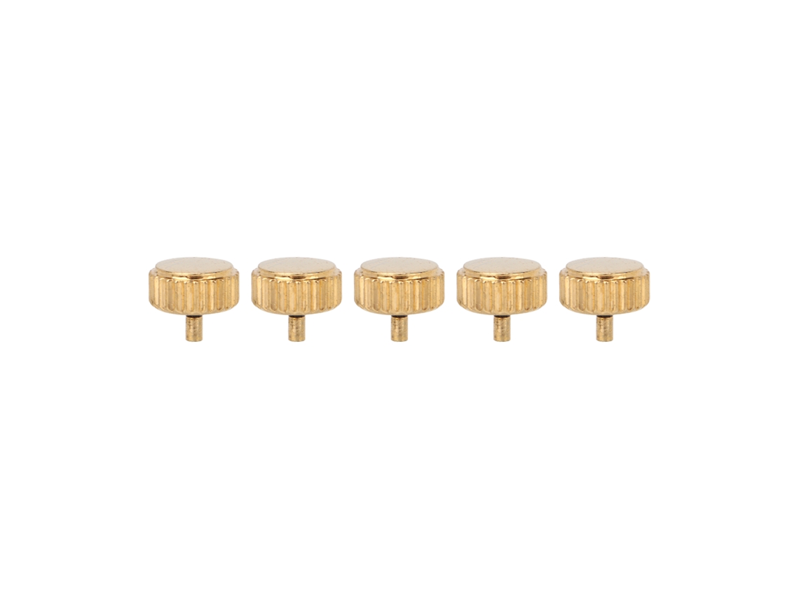 Conjunto de 5 peças de coroa Ouro para relógio mecânico de quartzo com reposicionamento, 6,5 mm