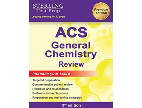 Livro ACS General Chemistry Comprehensive Review ACS Examination in General Chemistry Prep Book de Sterling Test Prep (Inglês)