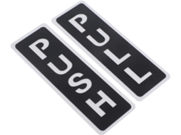 Placa De Acrílico Para Porta Com Sistema Abertura Por Pressão E Adesivo Identificação Correr, Placa Para Loja, Placa De