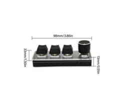 Teclado Laxiscreed Com 3 Teclas Usb Ou Wireless 2.4g Totalmente Programáveis