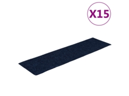 Tapetes de Escada Autoadesivos 15 Peças 76x20 Cm Azul Marinho Retangular MAISON EXCLUSIVE