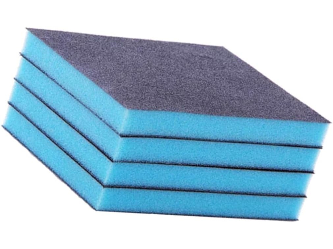 Esponja Abrasiva Nano Azul 4 Unidades com Alto Poder de Limpeza e Material Suave para CHABERLU